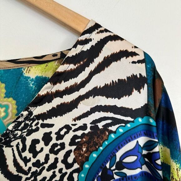 Skullz London Women’s Slinky Mixed Animal Print Paisley Avant Garde Lagen Look E - Picture 4 of 13